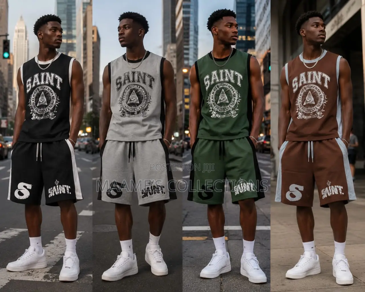 Men’S Sleeveless Top and Down / Basketball Jersey and Shorts Set.