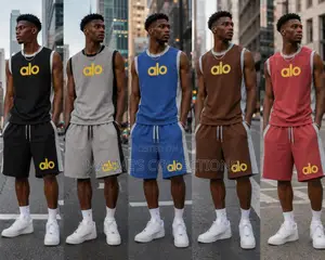 Men’S Sleeveless Top and Down / Basketball Jersey and Shorts Set.
