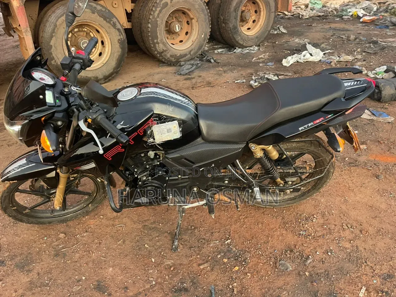 TVS Apache 180 RTR 2026 Black