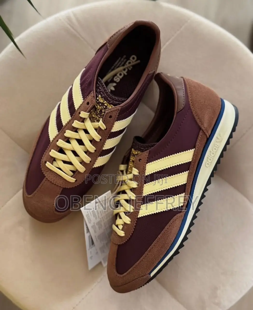 Original Adidas Sl 72 Rs Brown, Preloved Yellow