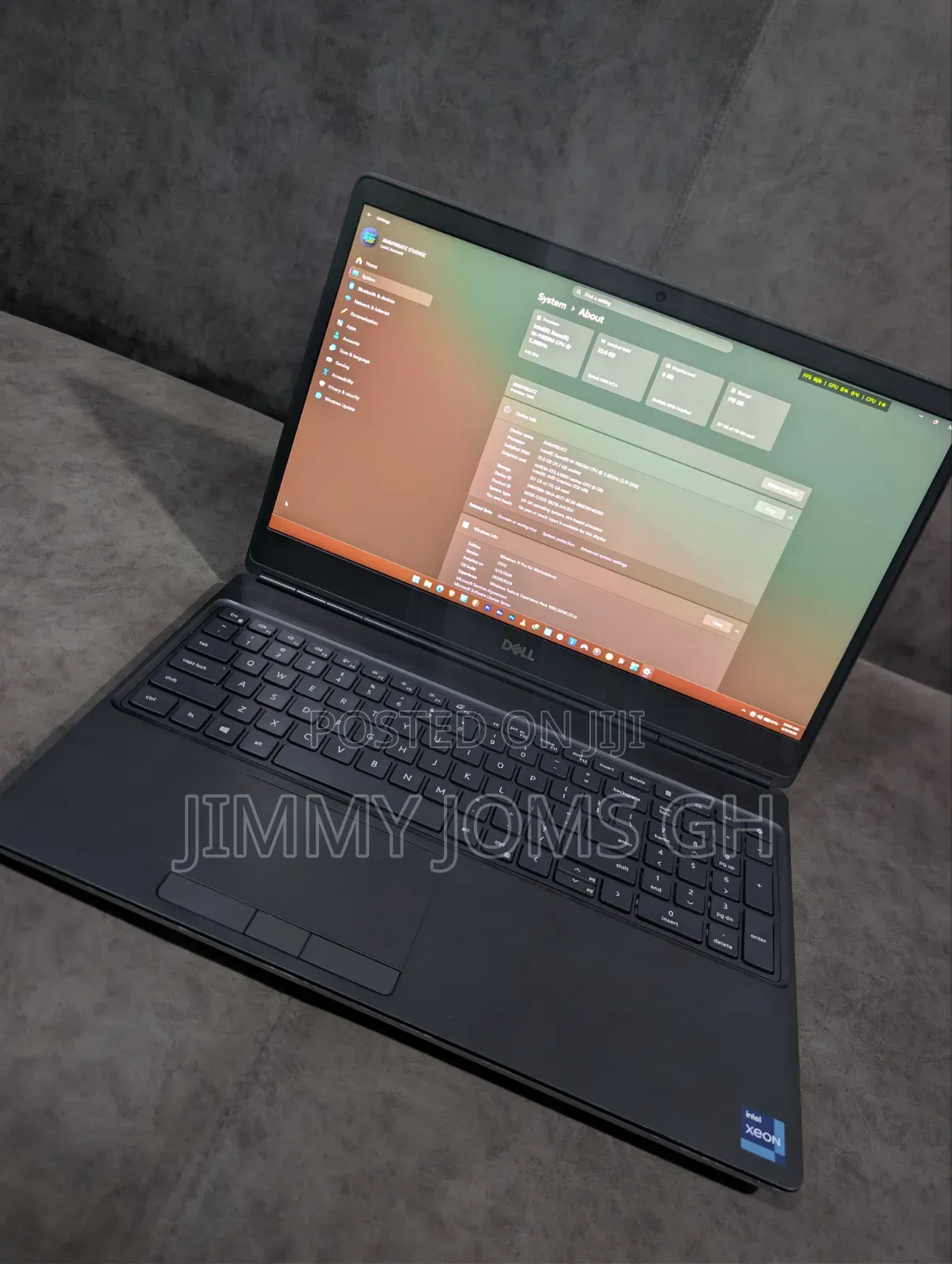 Laptop Dell Precision 7560 32GB Intel Xeon SSD 32GB