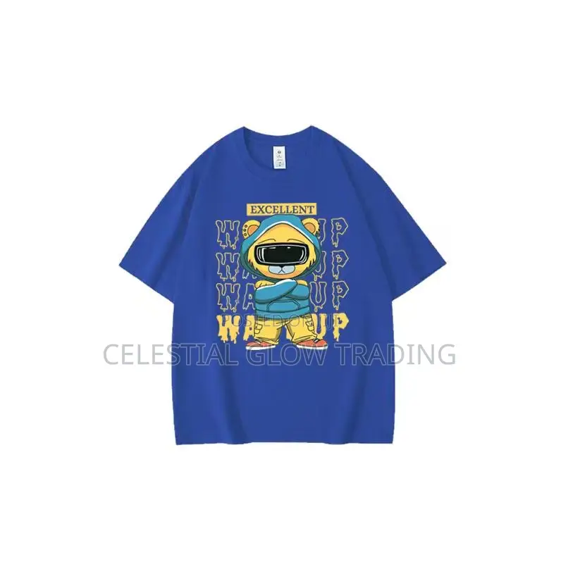 Trendy Green Cartoon Graphic T-Shirt for Men Women – Premium Casual