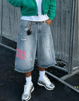 New Summer Knee-Length Men's Loose Fit Casual Denim Short Jeans /Jorts
