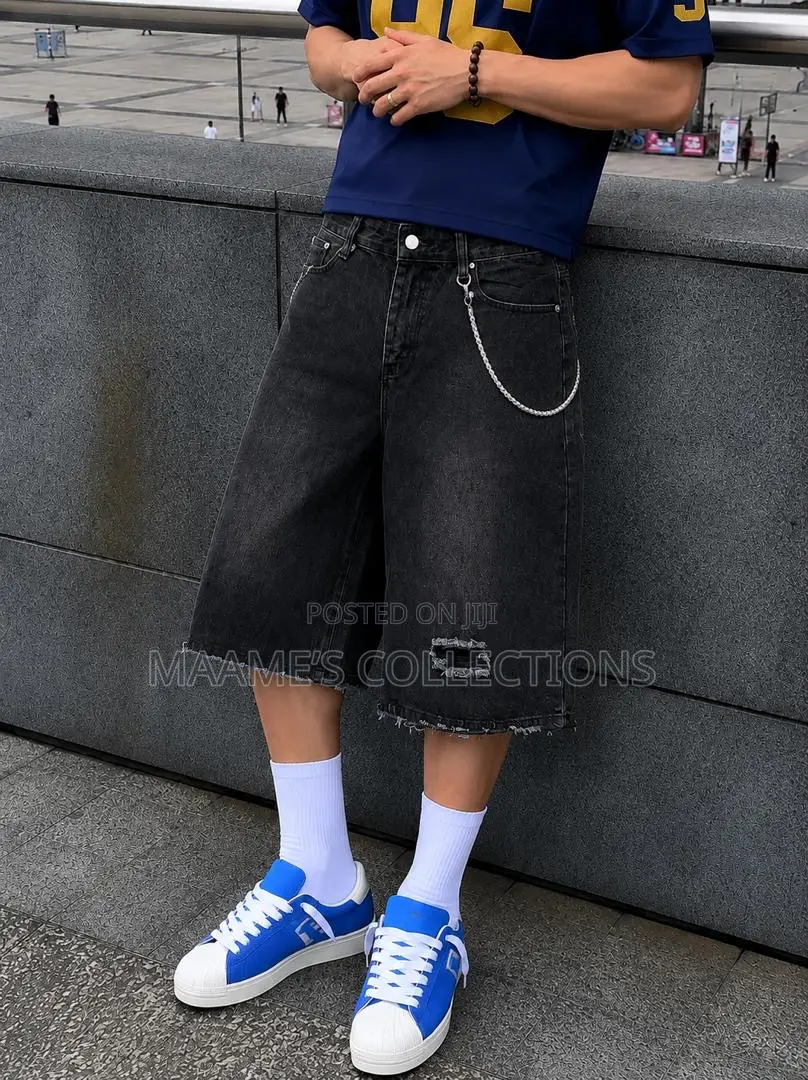 New Summer Knee-Length Men's Loose Fit Casual Denim Short Jeans /Jorts
