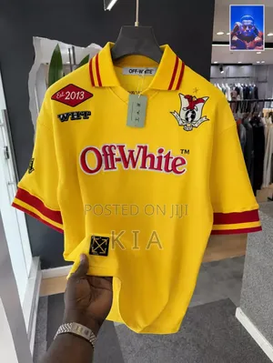 Off-White Yellow Premium Polo Shirt – Short Sleeve