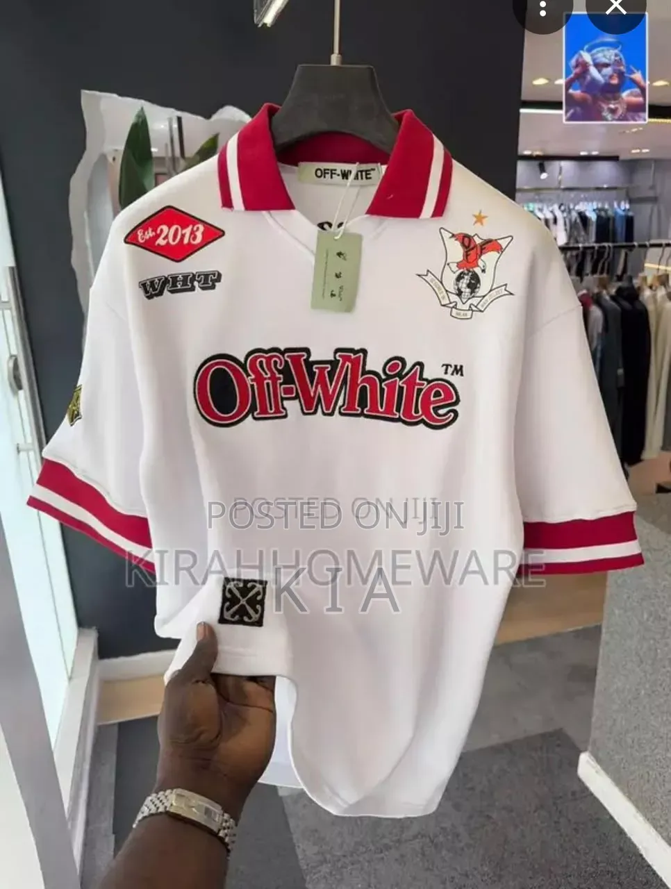 Off-White Yellow Premium Polo Shirt – Short Sleeve