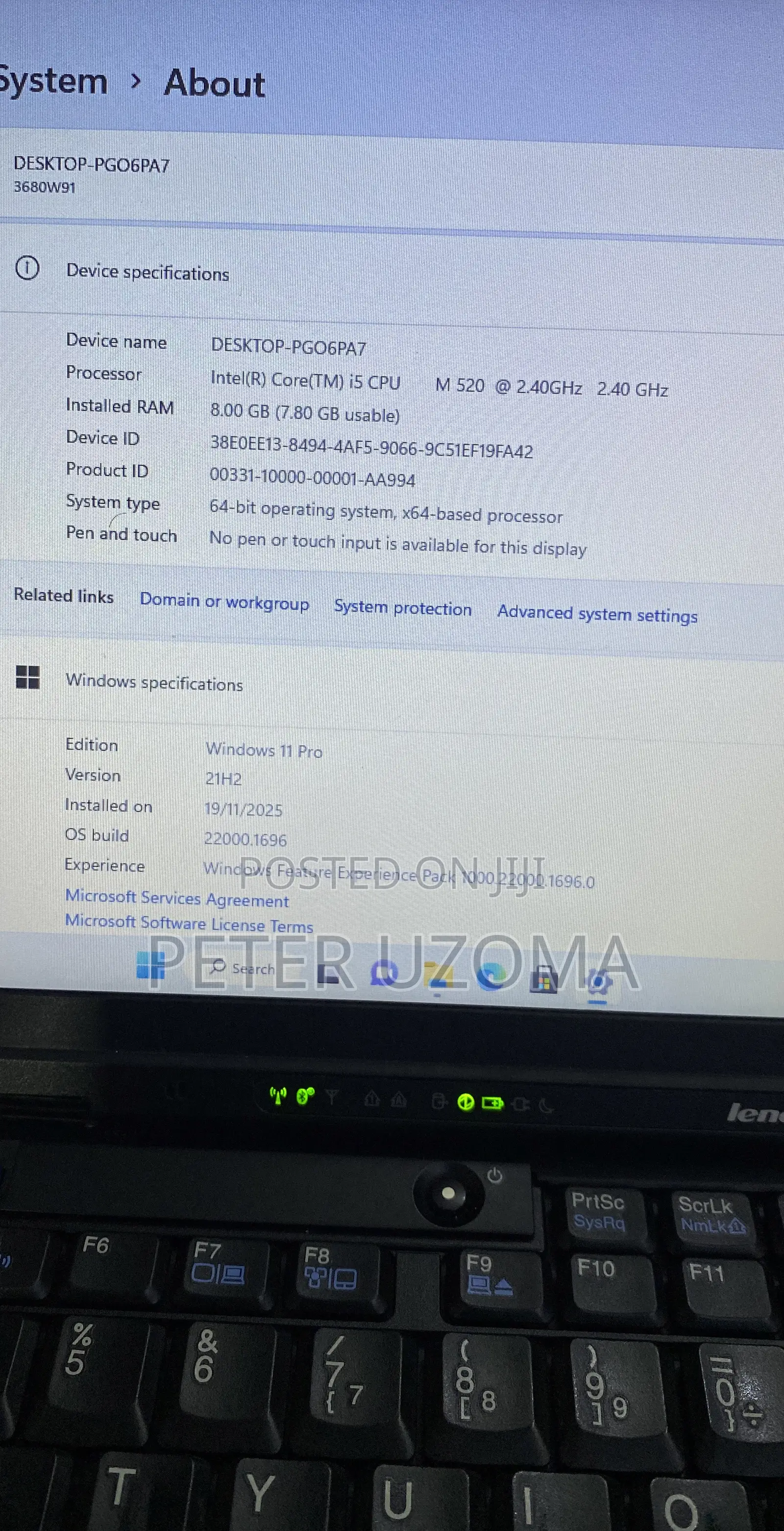 Laptop Lenovo ThinkPad X201 8GB Intel Core i5 HDD+SSD 256GB
