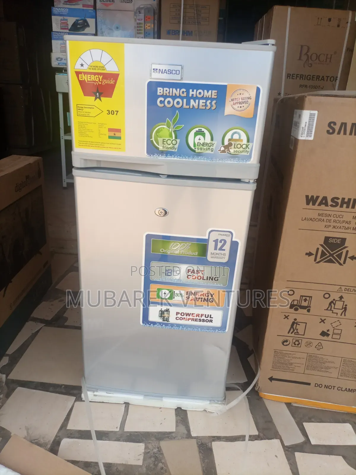 Nasco 95ltrs Double Door Top Freezer