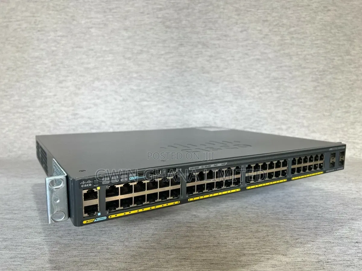 Refurbished Cisco Ws-C2960x-48fps-L 48 Port Gigabit Poe 740w, 4 Xsfp,