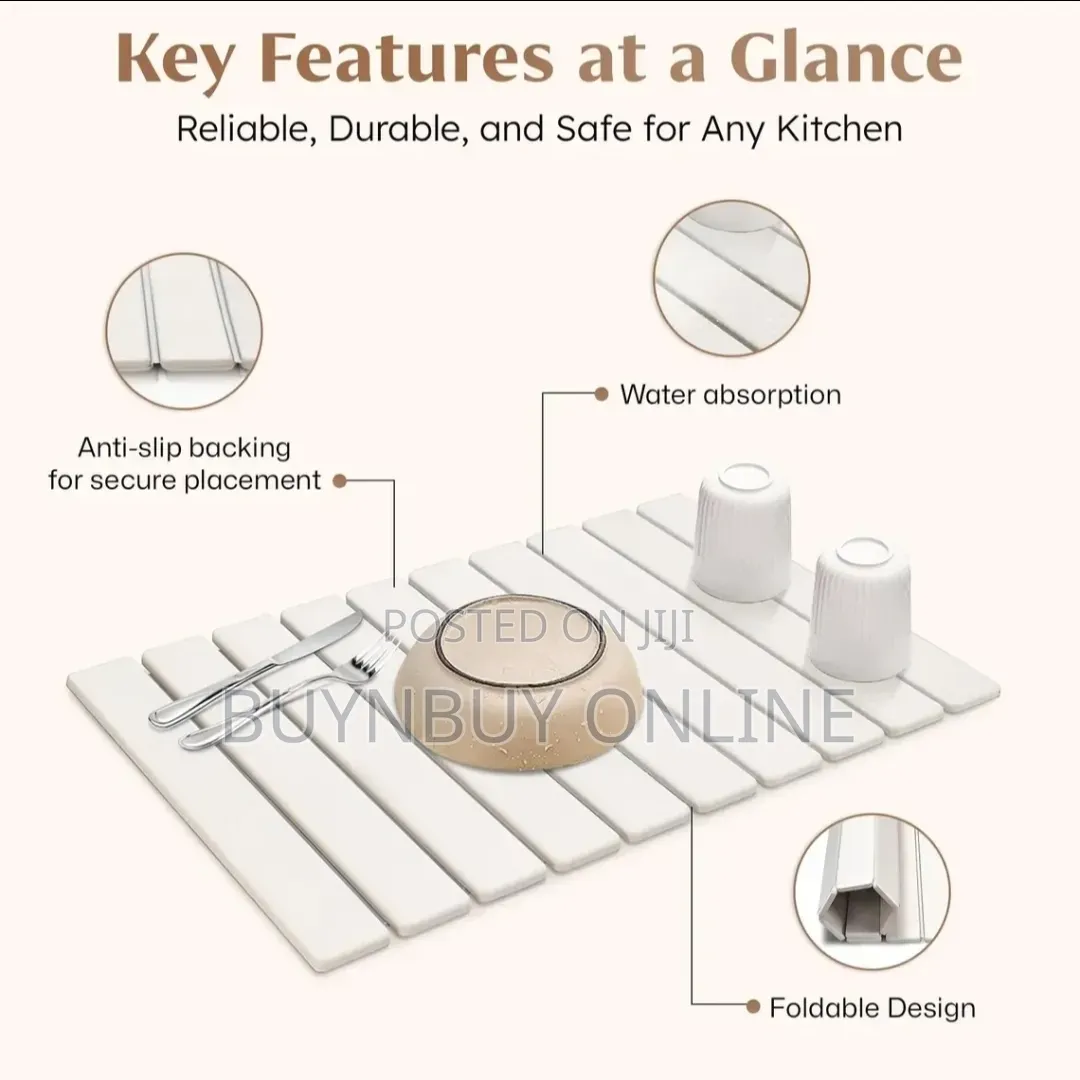 Foldable Stone Dish Drying Mat.