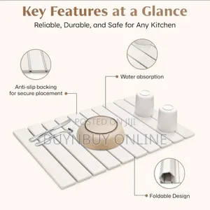 Foldable Stone Dish Drying Mat.