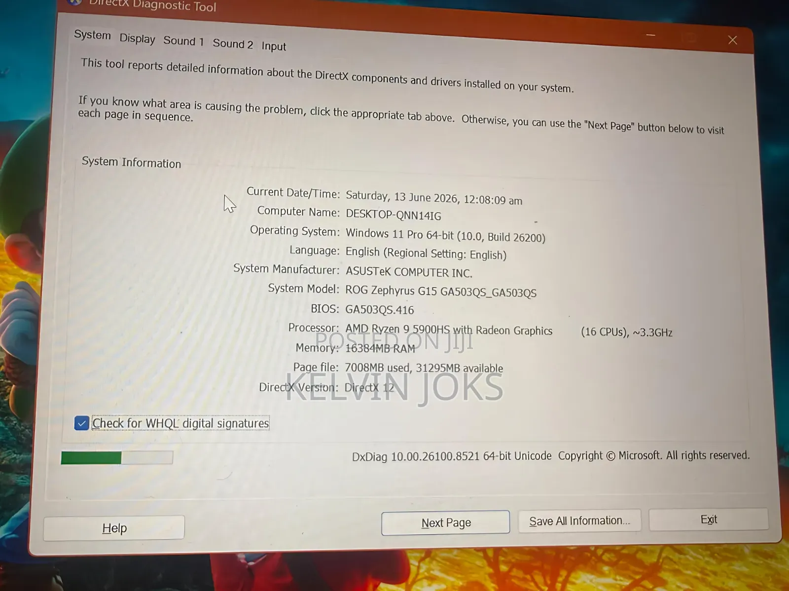 Laptop Asus ROG Zephyrus G15 16GB AMD Ryzen 9 SSD 2T