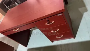 Compact Wooden Office Desk With Lockable Drawer Cabinet*