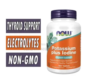 Potassium Plus Iodine Thyroid Support 180 Tablets.