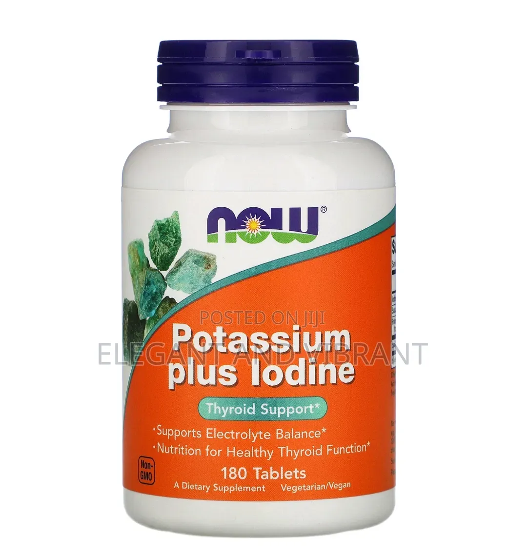 Potassium Plus Iodine Thyroid Support 180 Tablets.