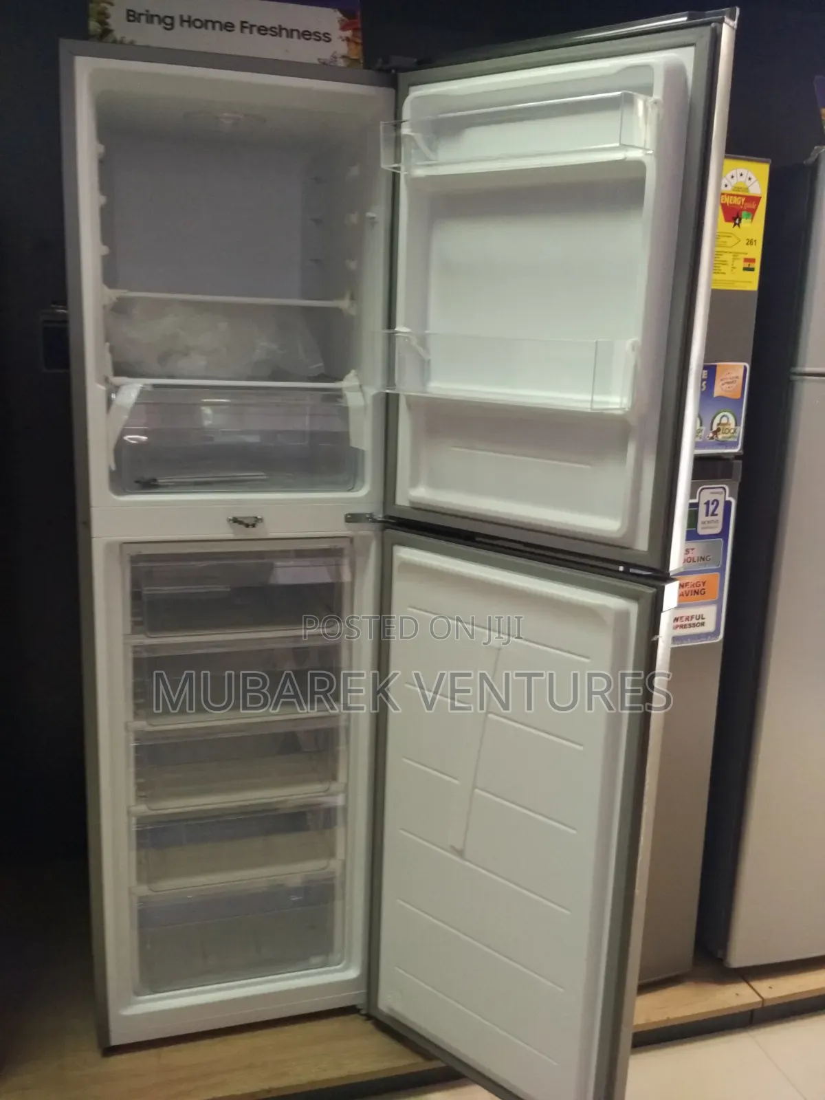Nasco 258ltrs Bottom Freezer Refrigerator