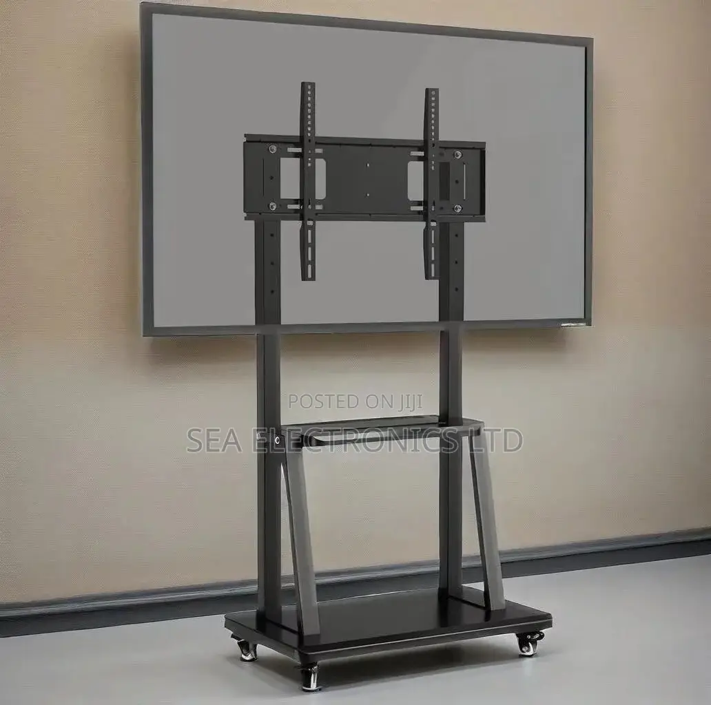 Portable Large Tv Trolley Bracket Stand Height Shelf