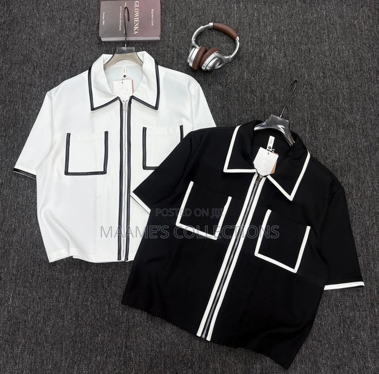 Solid Men’S Buttons Short Sleeve Shirt