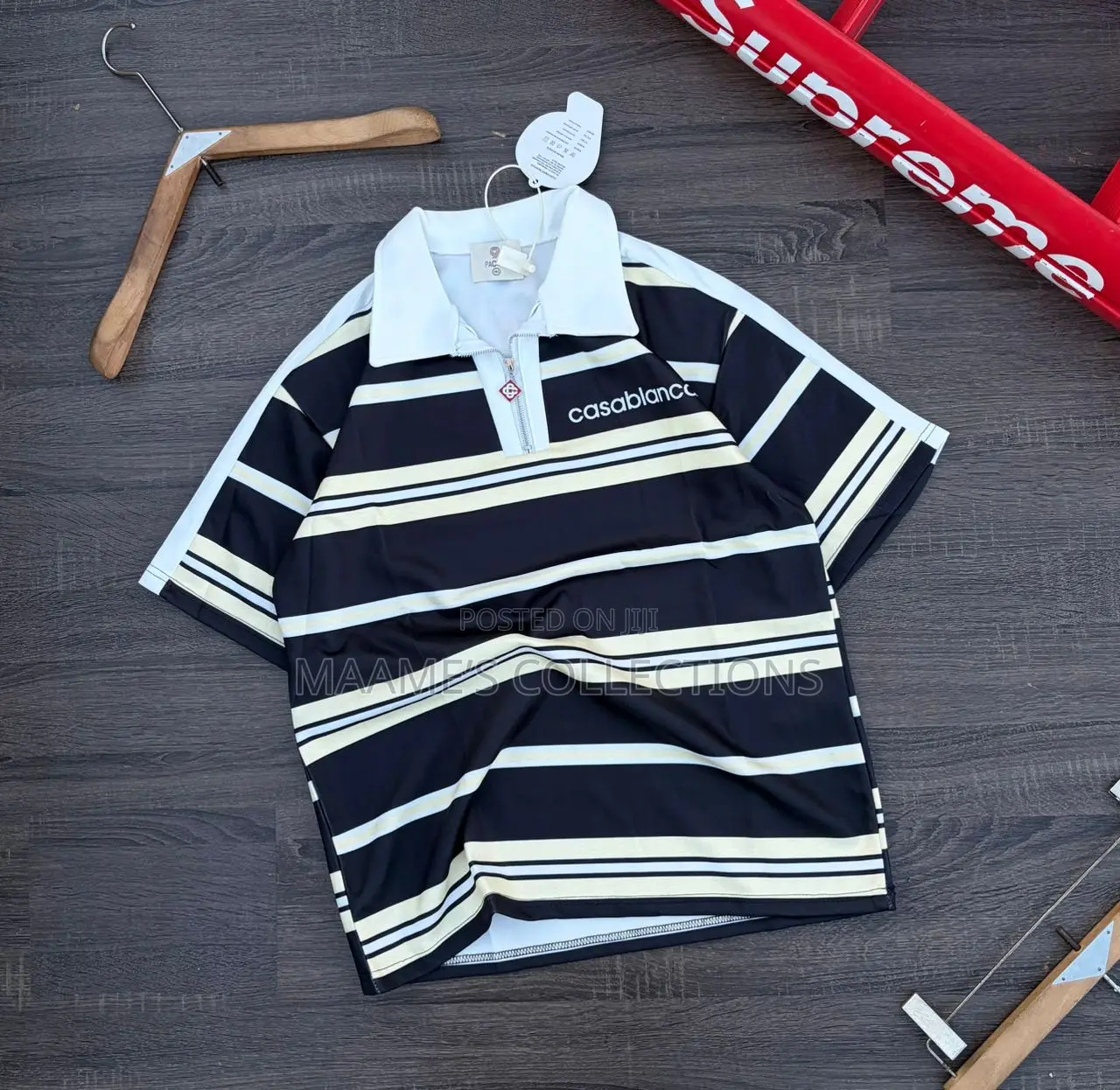 Men's Casual Wear, Collared Zip-Up Short Sleeve Shirt