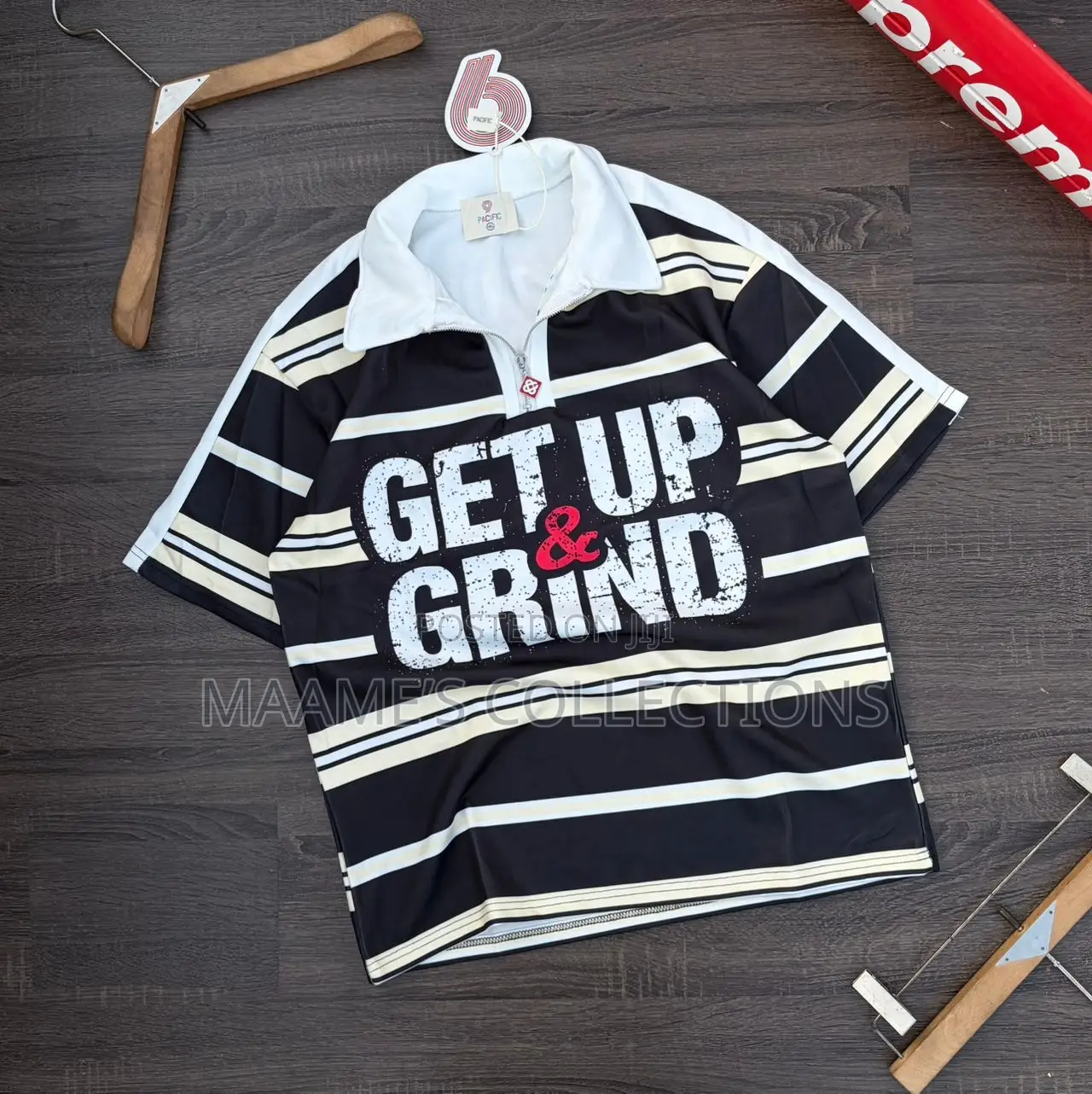 Men's Casual Wear, Collared Zip-Up Short Sleeve Shirt