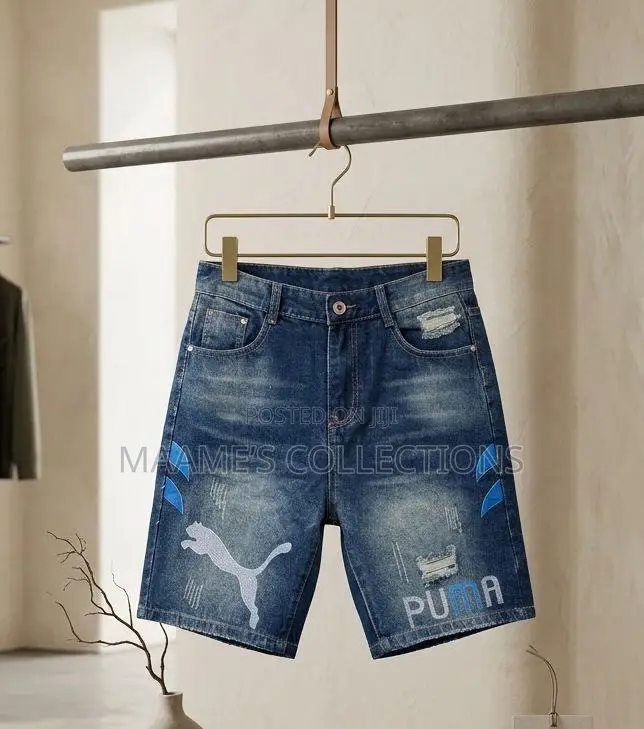 Distressed Denim Shorts Jeans for Men