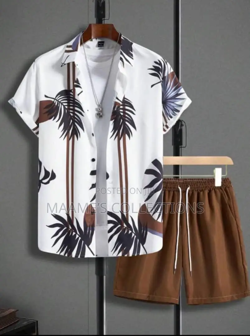 Men's Casual Summer Short Sleeve T-shirt Shorts Set