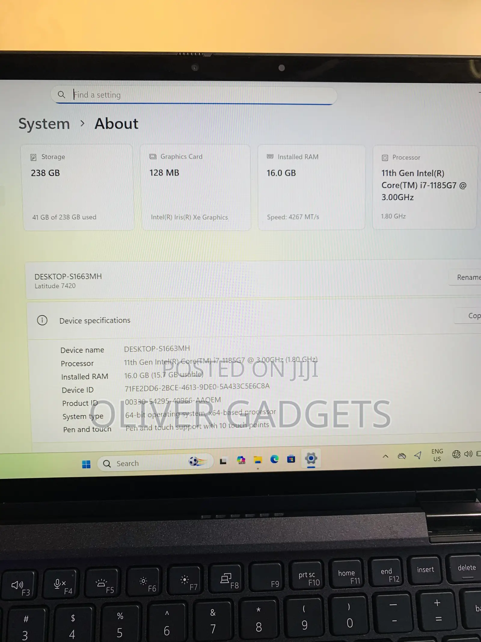 Laptop Dell Latitude 7420 16GB Intel Core i7 SSD 256GB