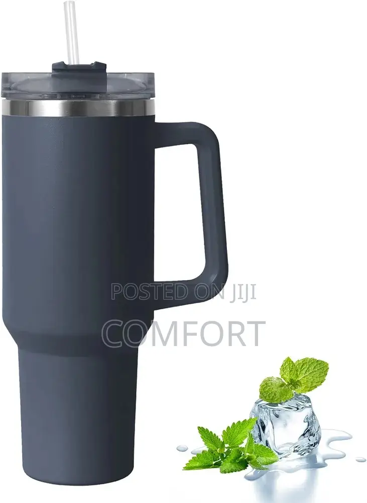 Quality Tumbler Cup With Straw Lid and Handle