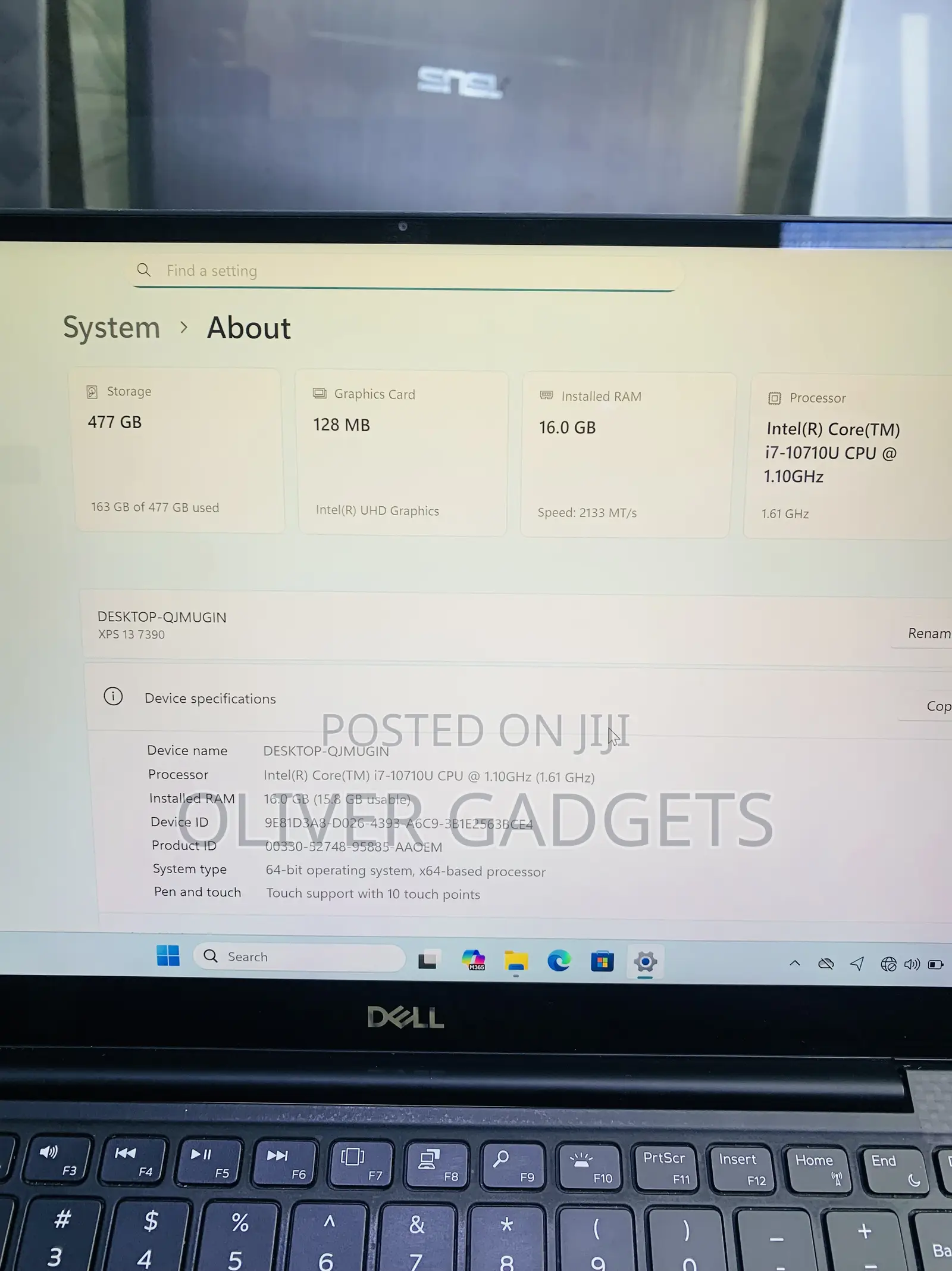 Laptop Dell XPS 13 16GB Intel Core i7 SSD 512GB