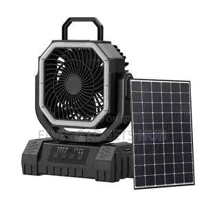 Breezemax 20000mah Solar Rechargeable Camping Fan