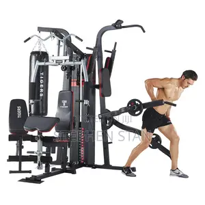 Tiger 4-Station Multi-Function Home Gym Machine With Punching Bag