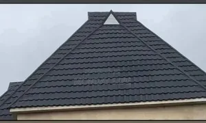 Black Euro Tiles and Rain Gutter Installation