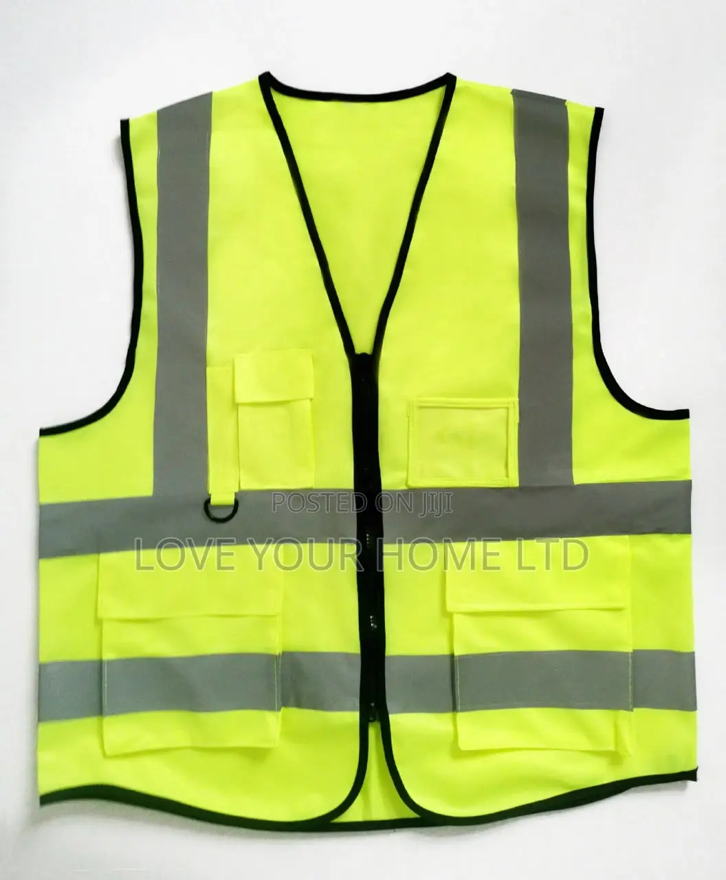 Reflective Safety Vest With Front Pocket Zipper For Men & Women –Green