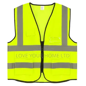 Reflective Safety Vest With Front Pocket Zipper For Men & Women –Green