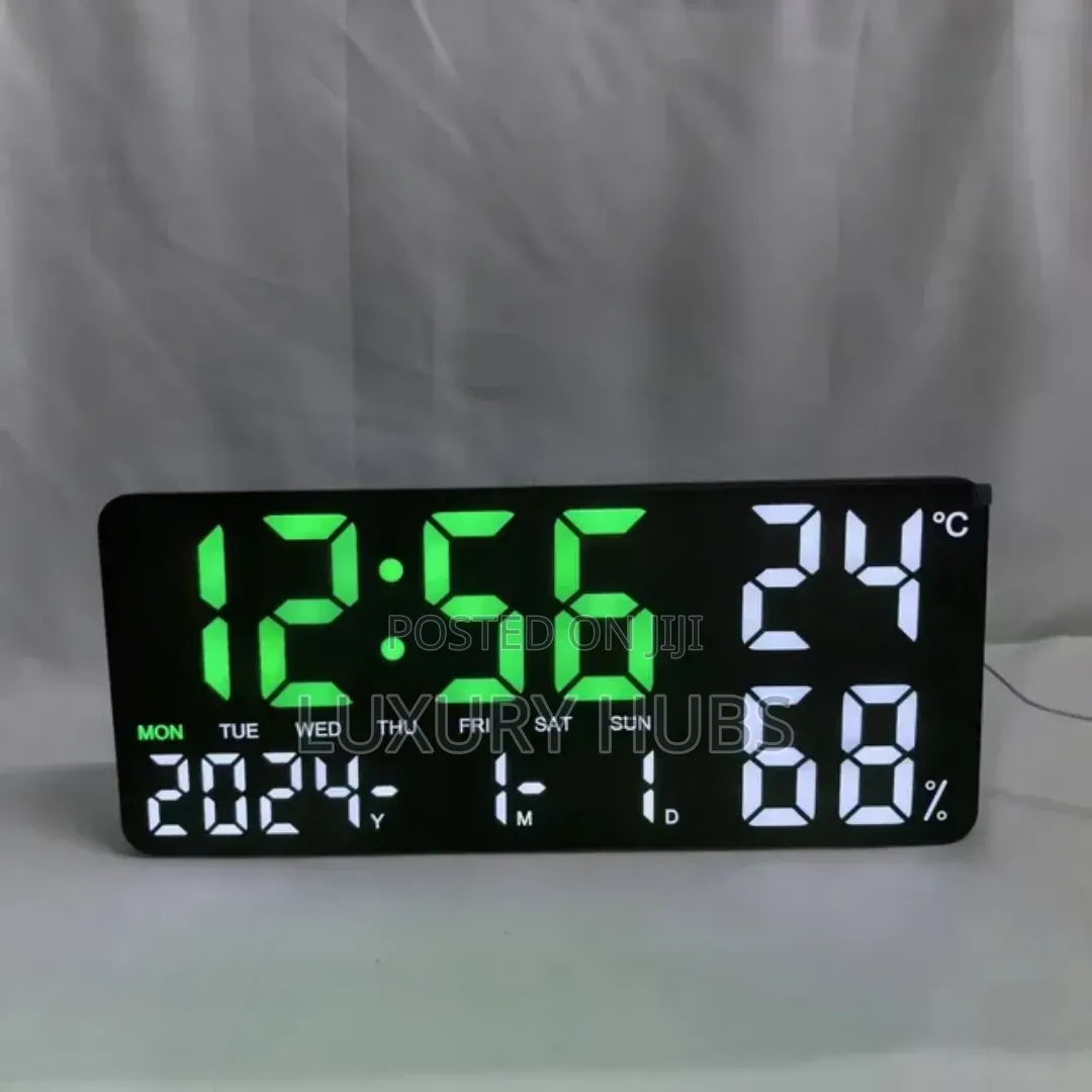 Date Temperature Calendar Digital Wall Clock