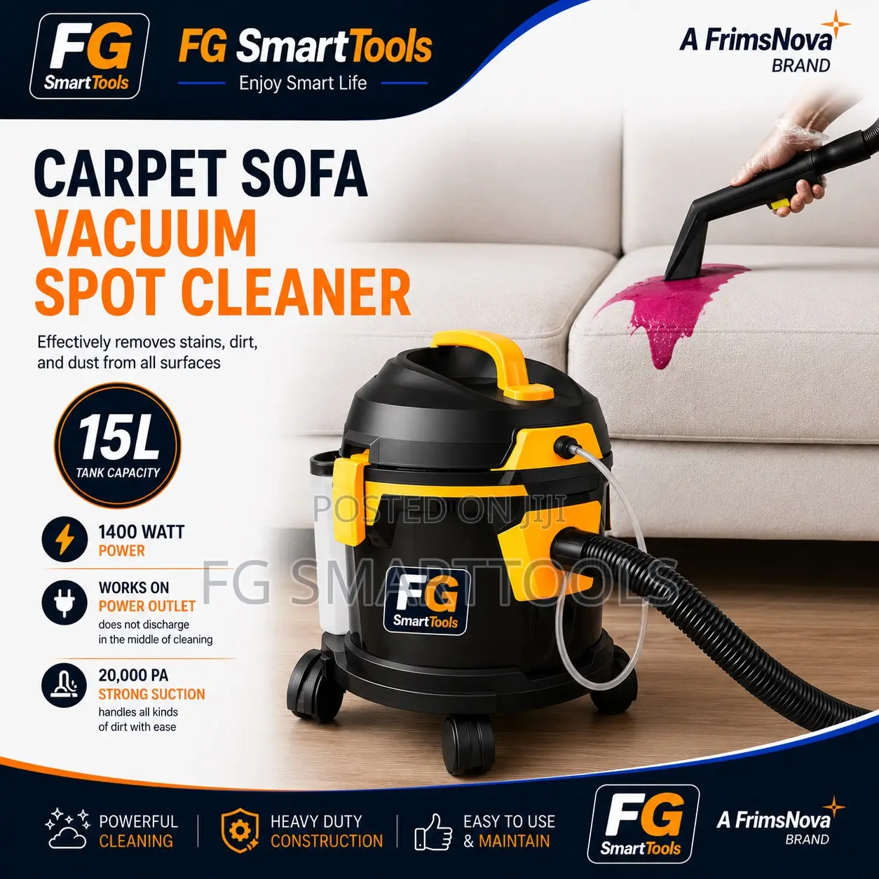 Wet Dry Vacuum Cleaner 1400w 5in1 Carpet Sofa Cleaner