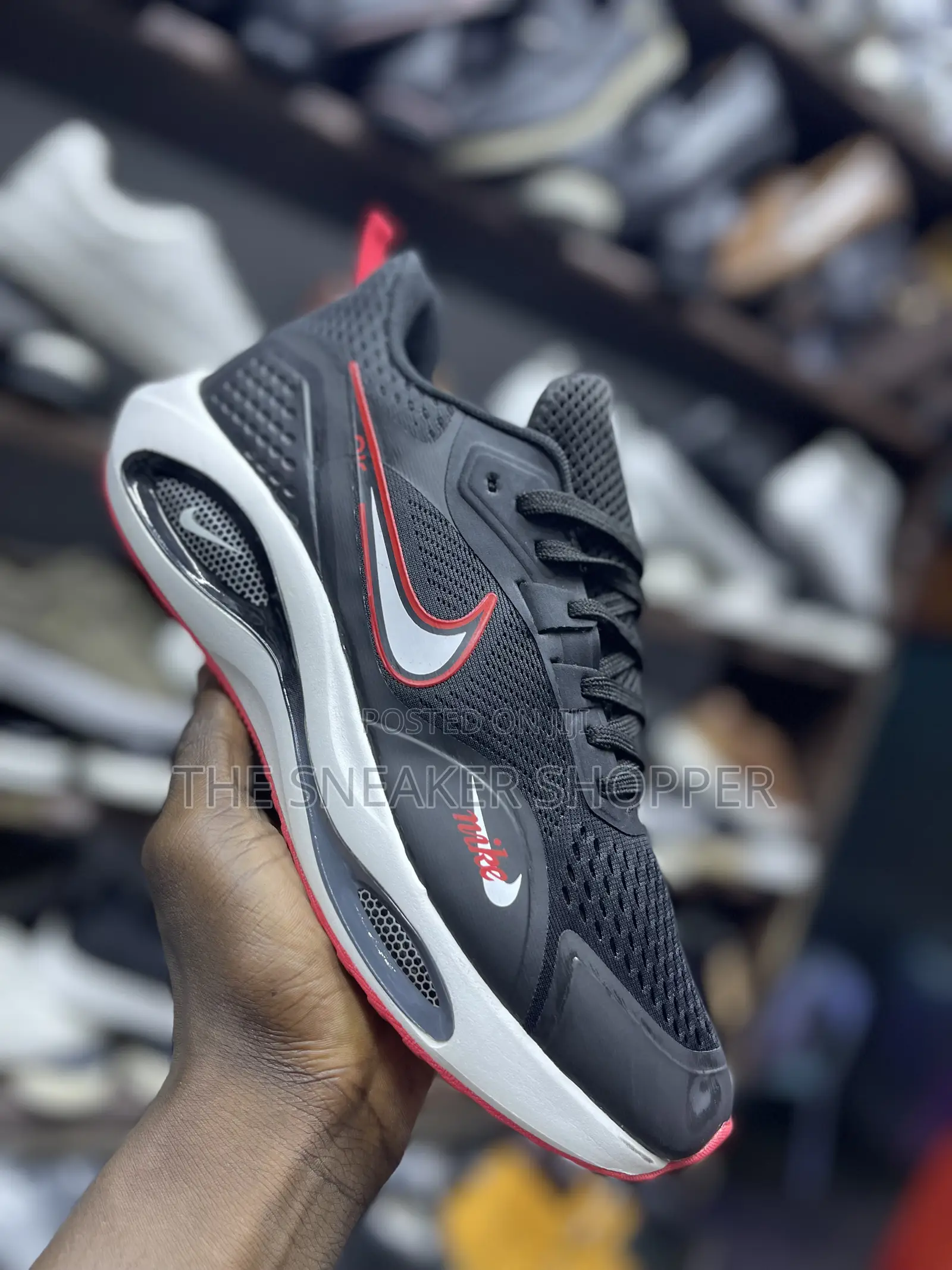 Nike Running Red And Black Sneakers