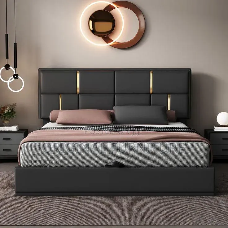 King Size Bed Frame Side Drawas and Mattress