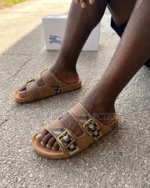 Burberry Urchin Check Khaki Suede Sandals