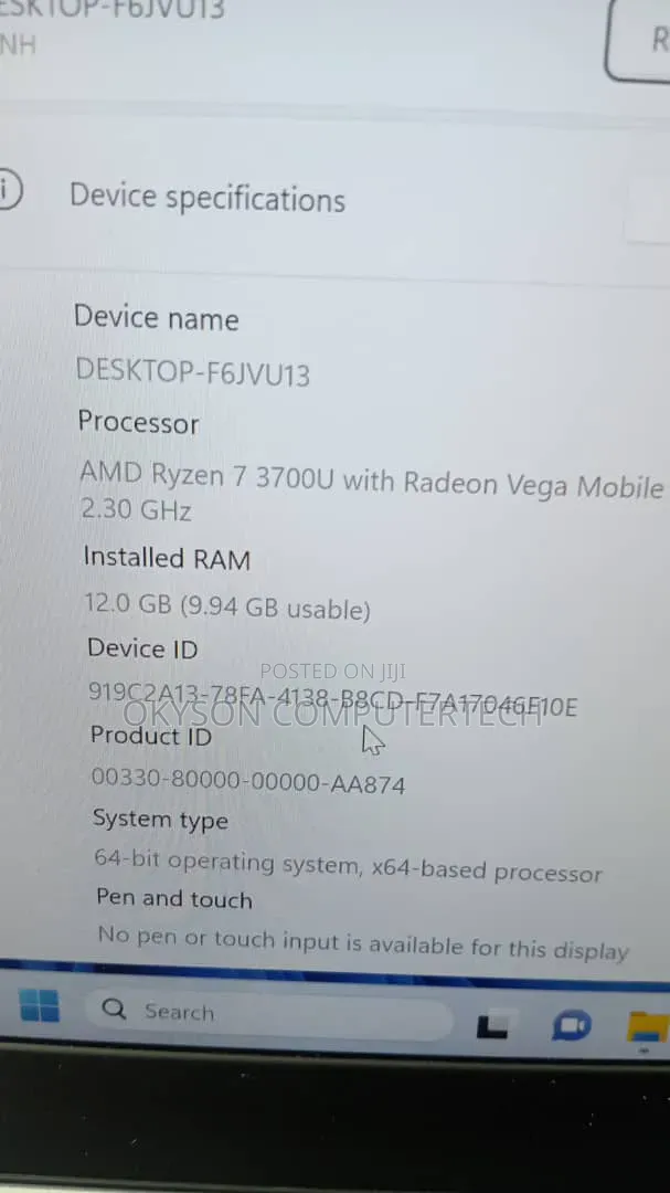 Laptop Lenovo IdeaPad S530 12GB AMD Ryzen 7 SSD 512GB