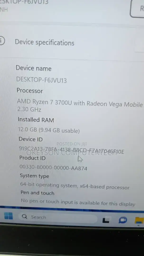 Laptop Lenovo IdeaPad S530 12GB AMD Ryzen 7 SSD 512GB
