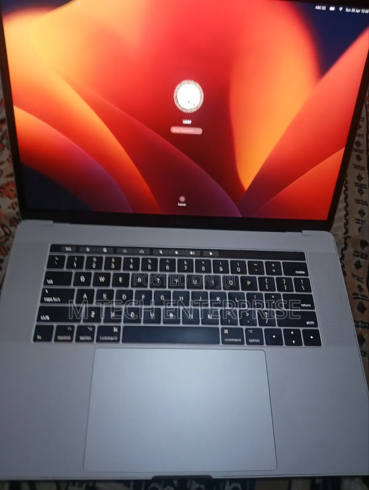 Laptop Apple MacBook Pro 2017 16GB Intel Core i7 SSD 256GB