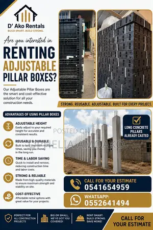 Adjustable Pillar Boxes for Renting