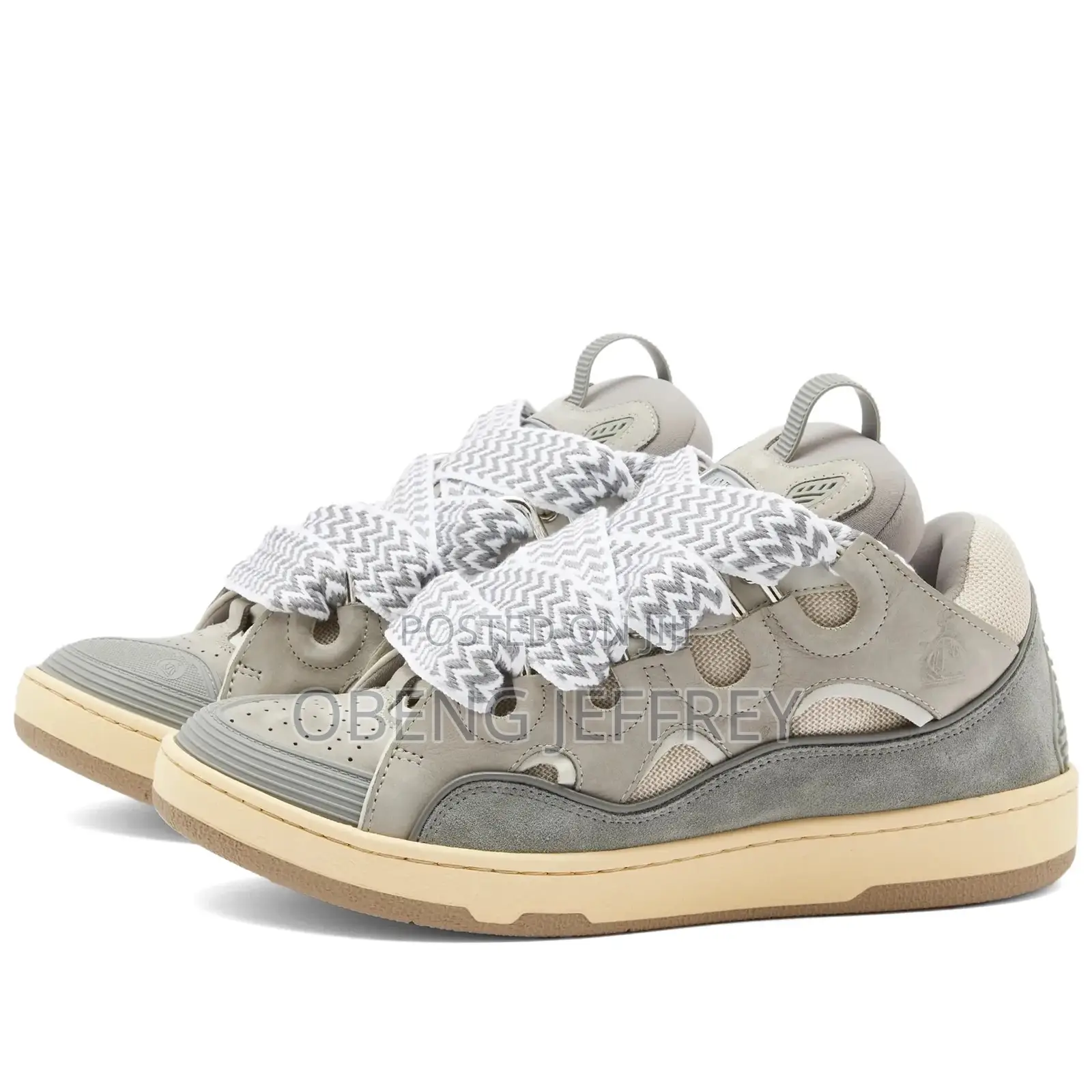 Original Lanvin Curb Gray Suede