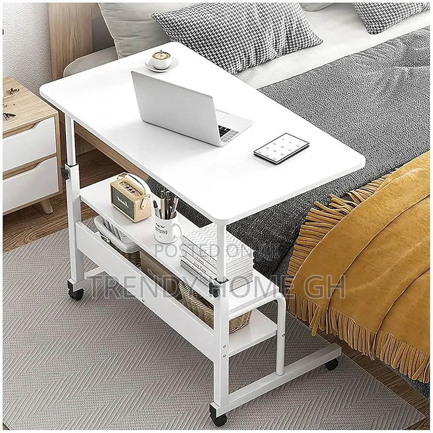 Strong Height-Adjustable Laptop Table With Wheels