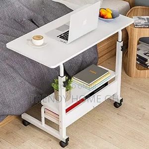 Strong Height-Adjustable Laptop Table With Wheels