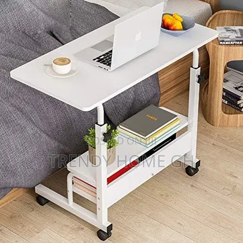 Strong Height-Adjustable Laptop Table With Wheels
