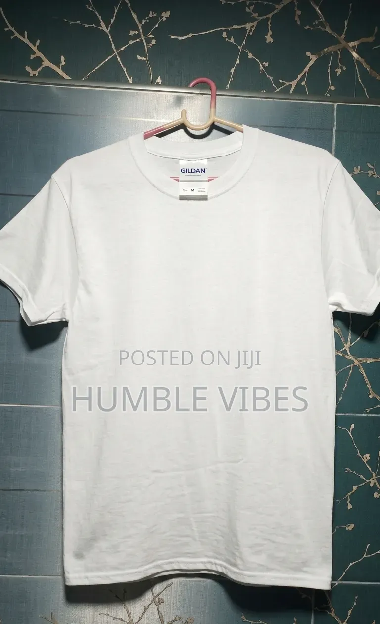 Original Gildan White T-Shirt | Heavy Cotton Blank Tee for Printing