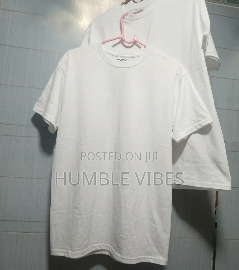 Original Gildan White T-Shirt | Heavy Cotton Blank Tee for Printing