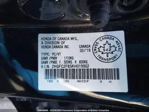 Honda Civic 2019 Black